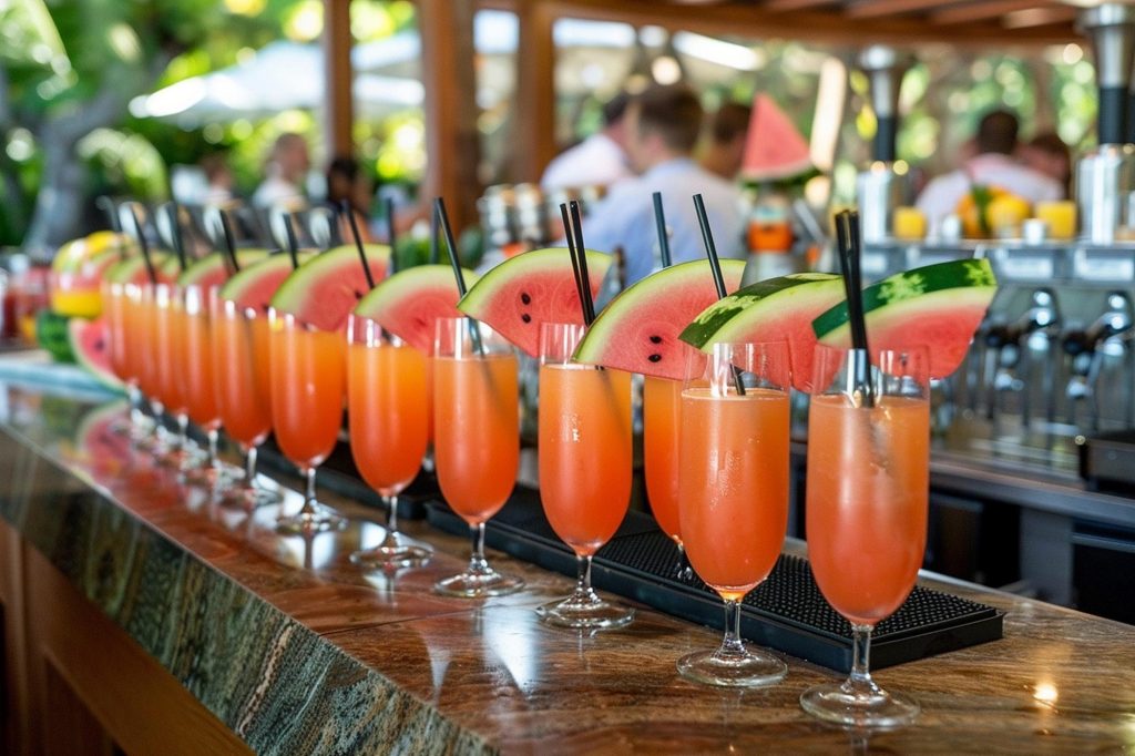 Coquetel em ilha para empresas